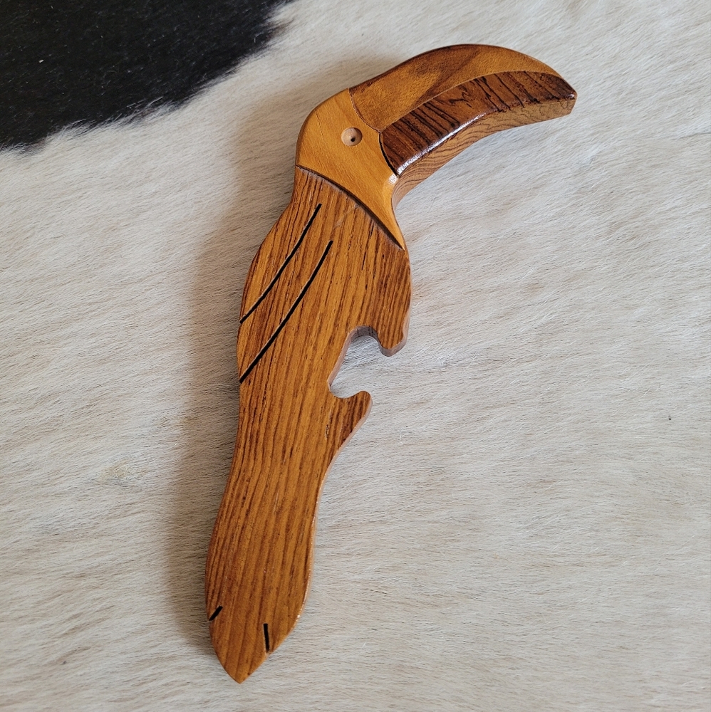 Vintage toucan bottle opener
